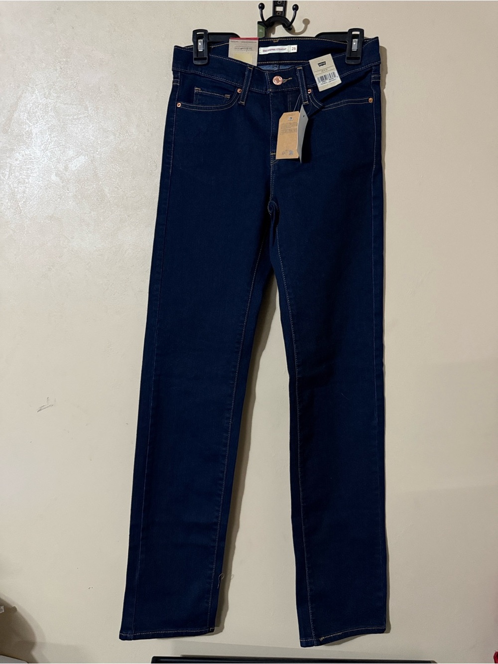 Levi's 314 Dark Indigo Denim Jeans with Contrast Stitching